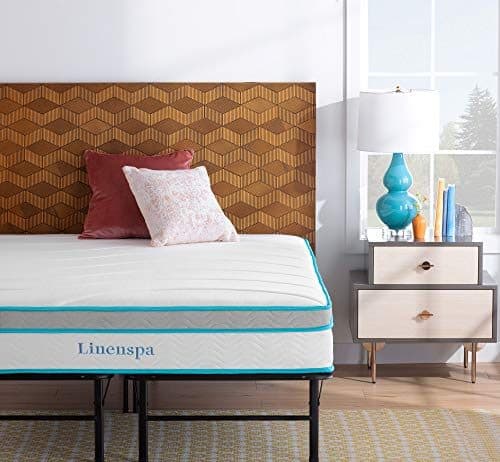 LINENSPA 10 Inch Memory Foam and Innerspring Hybrid Mattress – Full Mattress – Bed in a Box – Medium Feel Mattress