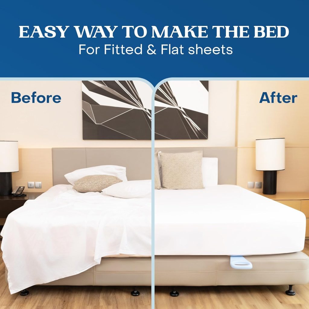 FeelAtHome Bed LIFTucker | 2in1 Bed Maker - Mattress Lifter and Bed Sheet Tucker Tool - Lift and Hold The Mattress While Changing Sheets - Tucks Fitted and Flat Bed Sheets