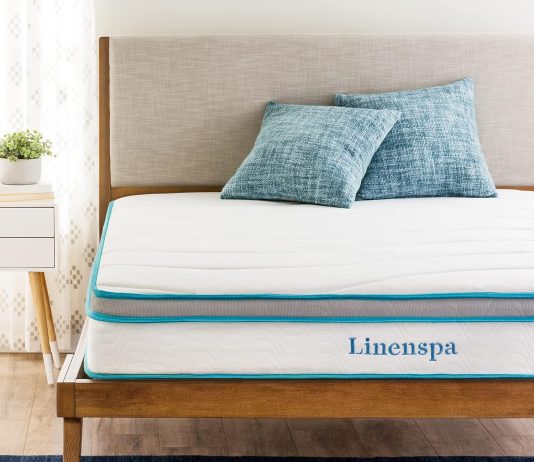 linenspa 8 inch memory foam and spring hybrid mattress review