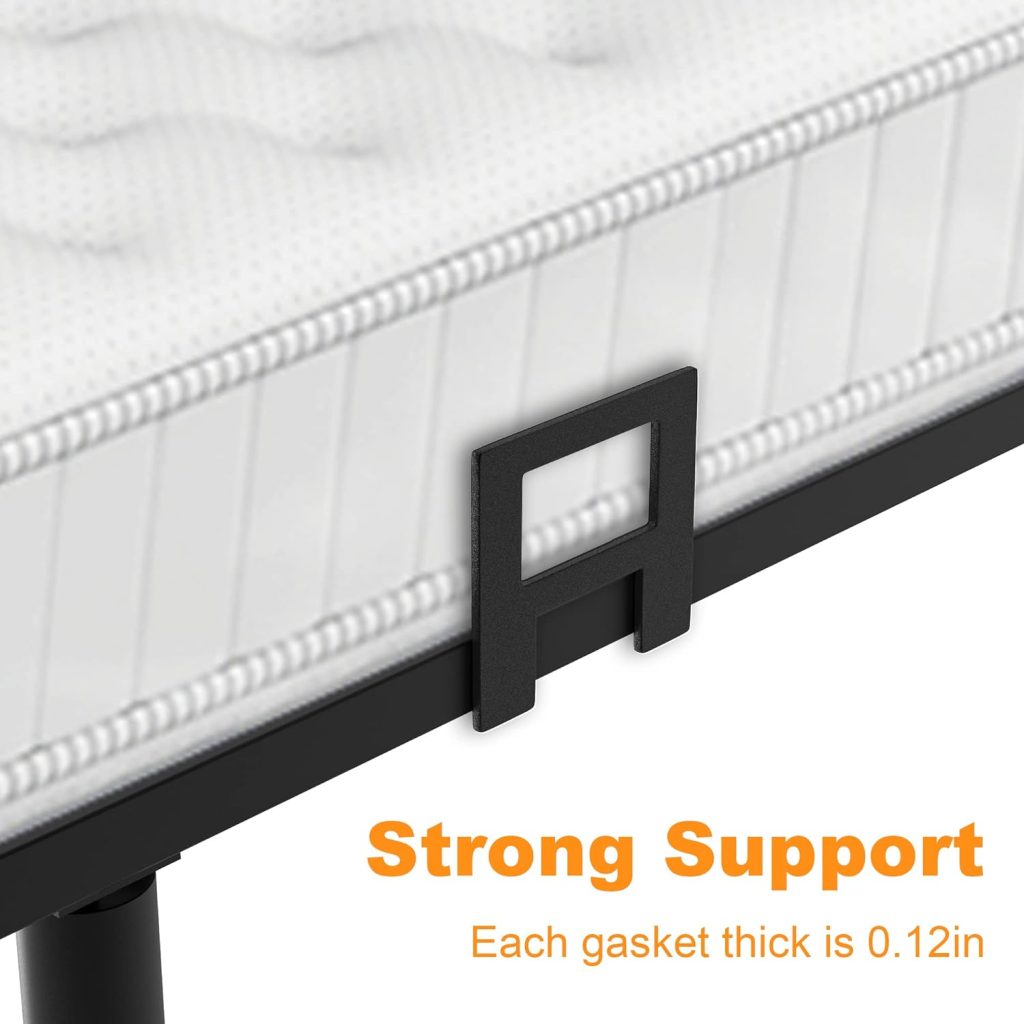 UJUJIA Non Slip Mattress Gaskets 6 PCS,Mattress Holder in Place Gripper for Metal Bed Frame,Thicked and Wider Anti-Slip Baffle,Adjustable Size,Black