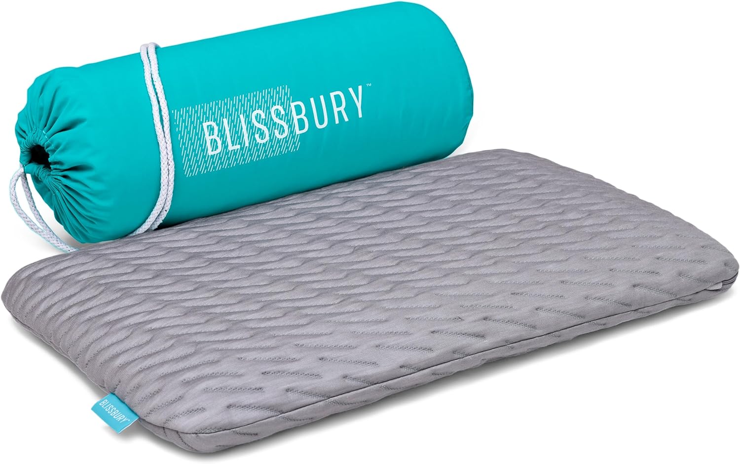 blissbury 26 inch ultra thin pillow for sleeping premium memory foam flat pillow for stomach sleeper for back stomach sl