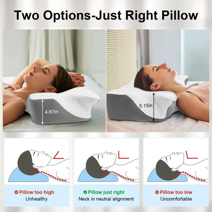 cervical pillow for neck pain relief neck pillows for pain relief sleeping pillow for neck and shoulder pain memory foam 3