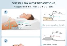 hexus cervical pillow for neck pain relief ergonomic hollow design odorless memory foam pillow for sleeping orthopedic c 3
