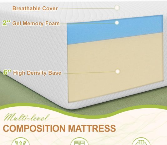 nchanmar 8 inch king size mattress gel memory foam king mattress pressure relieving cooling gel foam king mattress in a 1 4