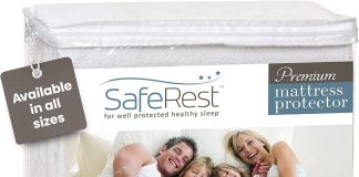 saferest 100 waterproof full size mattress protector fitted with stretchable pockets machine washable cotton mattress co