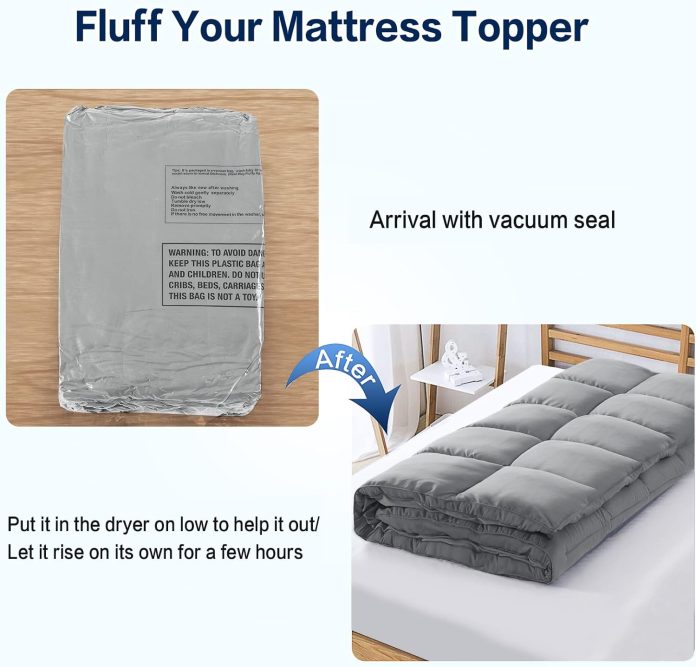 sopat mattress topper queen size extra thick mattress pad 8 21 deep pocket soft down alternative fill mattress protector 1