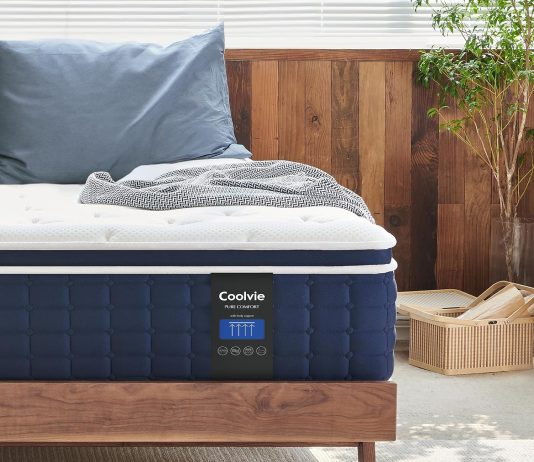 coolvie queen mattresses 12 inch queen size mattress in a box hybrid construction individual pocket springs with memory
