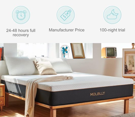 molblly queen mattress 12 inch hybrid mattress with individual pocket springs and foam queen size bed breathable and pre 1