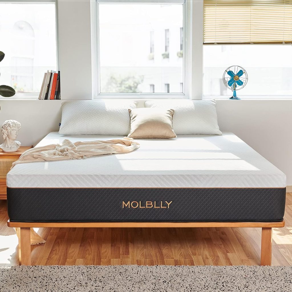 Molblly Queen Mattress - 12-Inch Hybrid Mattress with Individual Pocket Springs and Foam, Queen Size Bed, Breathable and Pressure-Relieving, Medium, Mattresses Queen Size 60*80*12