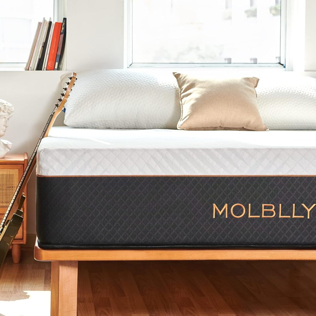 Molblly Queen Mattress - 12-Inch Hybrid Mattress with Individual Pocket Springs and Foam, Queen Size Bed, Breathable and Pressure-Relieving, Medium, Mattresses Queen Size 60*80*12